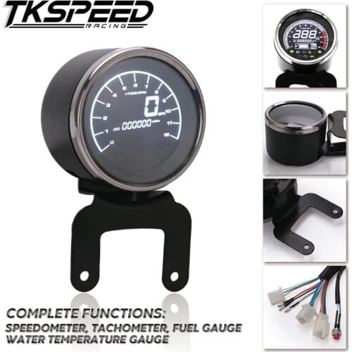 Motorbike Multi-functional Gauges Instruments Motorcycle Digital Odometer Speedometer Tachometer Fuel Level Meter Indicator Led