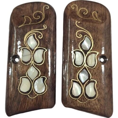 Browning FN Model 1922 Compatible Long Belgium Pearl Inlaid Special Series Laser Cutting Wooden Grip Mod13