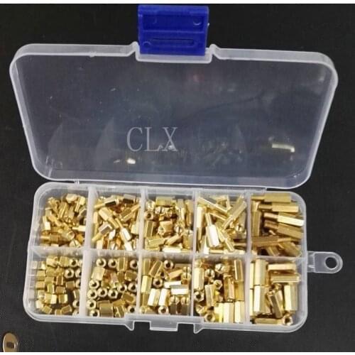 Raspberry Pi 3B Installation Tool 300Pcs M3 Series Hex Brass Spacer/Standoff+Nuts+Screws w/ Storage Case Accessories Kit