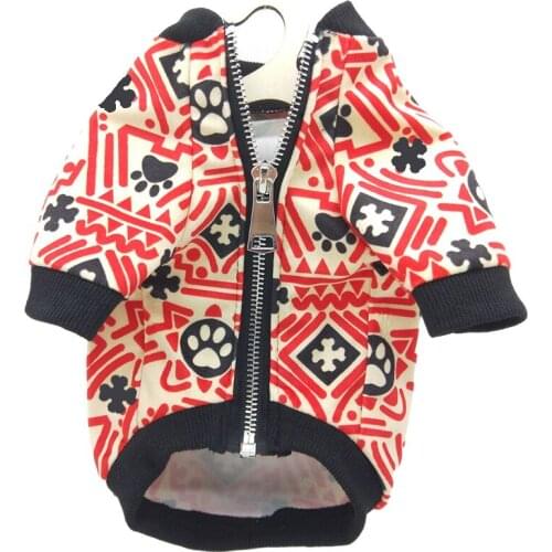 New Dog Jacket for Small Medium Dogs Fashion Paw Print Dog Coat French Bulldog Clothes Dogs Pets Clothing Dropshipping A181