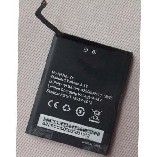 For HOMTOM z8 Original battery 4250mAh 16.15wh 3.8v for homtom zoji z8 Cellphone batteries