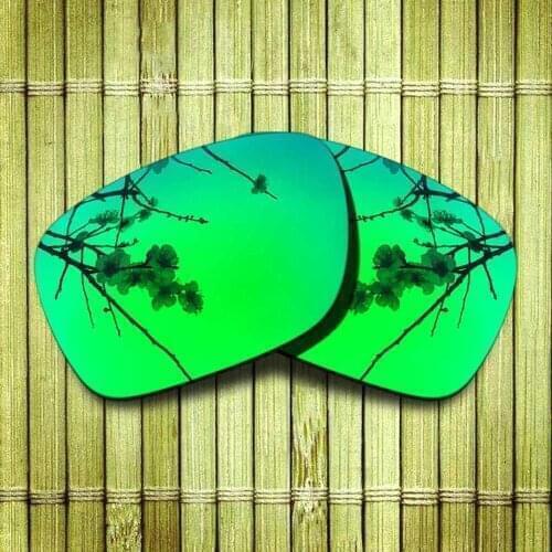 Polarized Replacement Lense For-Oakley Holbrook Sunglasses Frame True Color Mirrored Coating - Green Color Available