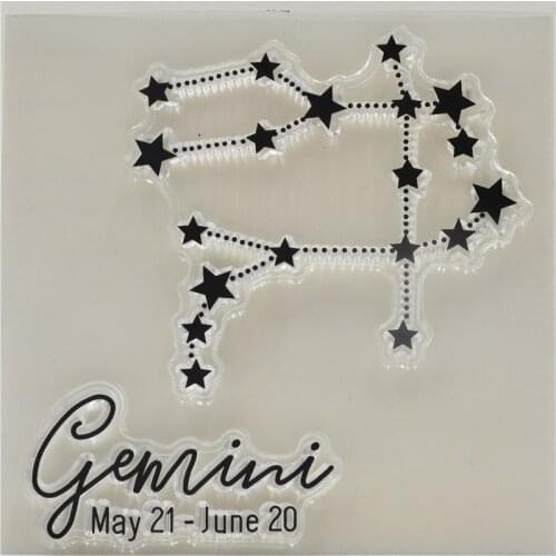 Constellations Gemini Transparent Clear Silicone Stamp/Seal for DIY scrapbooking/photo album Decorative clear stamp sheets