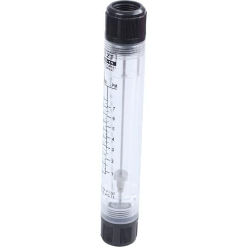 1/2" Female Thread 0.2-2.0 GPM 1-7 LPM Water Liquid Inline Flowmeter Rotameter LZT
