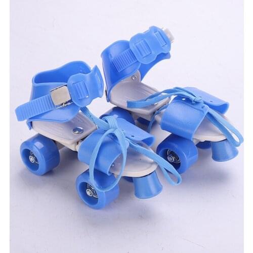 Roller Skates Double Row Pulley Four-wheeled Childrens Adjustable Roller Skates Roller Skates