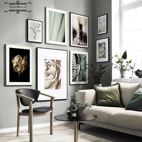 Scandinavian Nature Landscape Canvas Painting Flower Leaf Abstract Nordic Poster Print Wall Art Pictures Home Cuadros Decoration