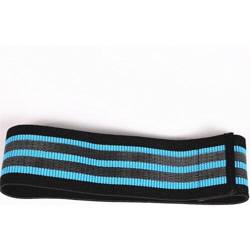 Light Blue Stripe Cotton Adults Gym Hip Resistance Bands Fitness Equipment Workout