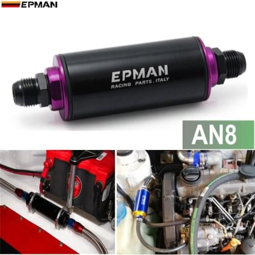 Racing Blue AN8 Hi-Flow Motorsport/Rally/Racing Alloy Fuel Filter With Steel filter EP-OF08