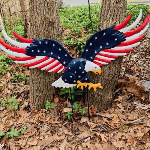 American Eagle Garden Decoration 4th of July Independence Day Patriotic Ornaments Decor for Home Outdoor Anniversary E7