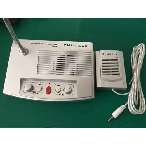 ZHUDELE Luxury Top Quality Window Intercom , Recording Audio microphone for Restaurant,back,hospital etc