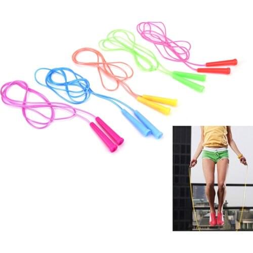 1Pc New 2.1m Speed Wire Skipping Adjustable Jump Rope Fitness Sport Exercise Cross Fit