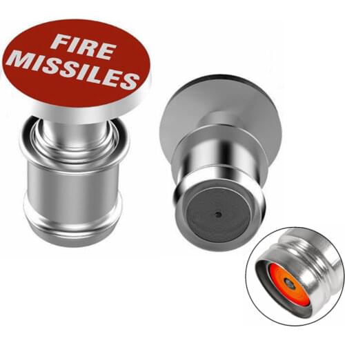 1pc EJECT FIRE MISSILES Button Cigarette Lighter Replacement Cover 12V Power Source Fits for Most Automotive Vehicles
