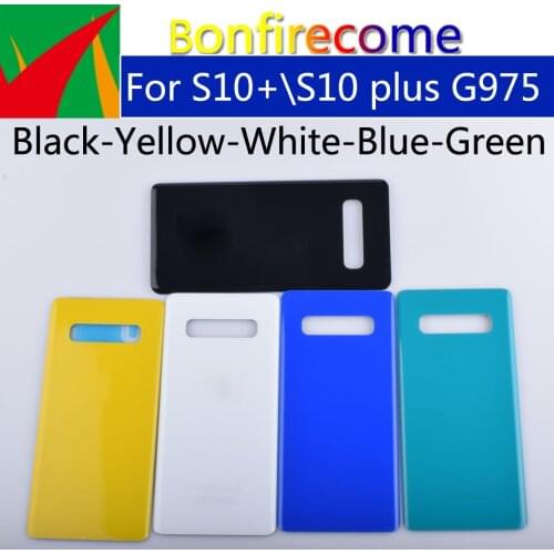 10Pcs\lot S10+ Battery Back Cover For Samsung Galaxy S10+ G9750 G975 S10 plus Rear Housing Battery Door Case Replacement