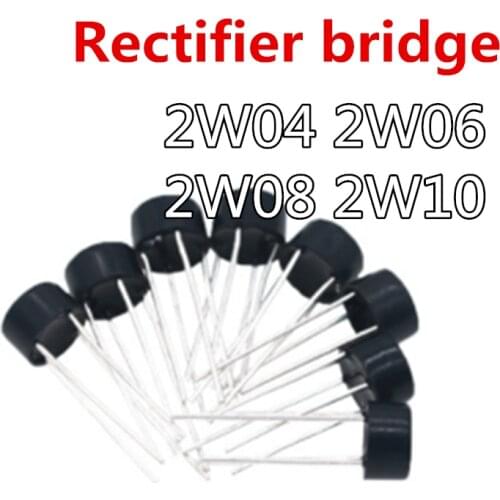 100pcs/lot 2W10 2A1000V Rectifier bridge replace 2W06 2W08