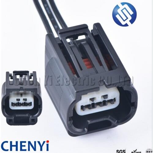 3 Pin Auto Waterproof Reversing Light Connector Radar Probe Sensor Sockets Wire Harness Pigtail For Honda Infiniti 7283-2147-30