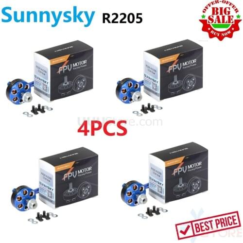 4PCS Sunnysky R2205 2205 2300KV 2500KV Brushless Motor CW CCW For RC Drone FPV Racing Multi Rotor Quadcopter