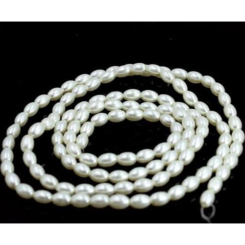 5 Strands 5x7mm Olivary Glass Jewelry Making DIY Beads 15inch