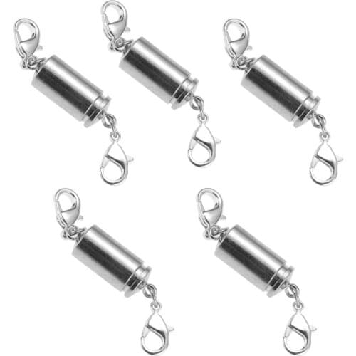 5pcs Cylinder Lobster Clasps Connector For Necklace Bracelet DIY