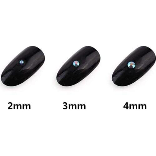 Rose Red AB 2mm,3mm,4mm Nail Art Resin Jelly Rhinestone Round Flatback For DIY Nail Art Accessories