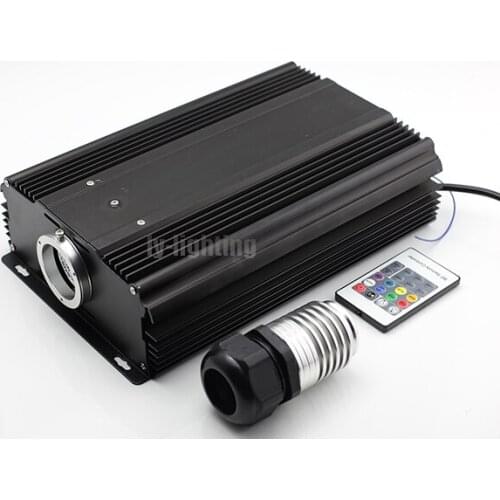 For bar SPA room hotel kursaal decoration optic fibre light engine 75W colors change RF wireless remote optical fiber light box