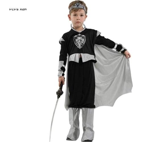 Boys Halloween Warrior Knight costume For Kids Children Prince Cosplay Carnival Purim Masquerade Christmas Role play party dress