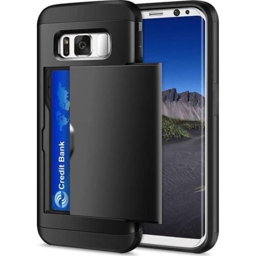 Hybrid Armor Case for Samsung Galaxy S8 S8Plus Case Wallet Case Card Holder Bumper Cover for Galaxy S8 Plus for Samsung S8 Cover