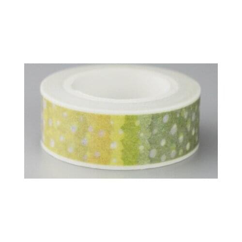 1.5cm Dot Color bottom Adhesive Tape for Scrapbooking DIY Craft Sticky Deco Masking Japanese Paper Washi Tape