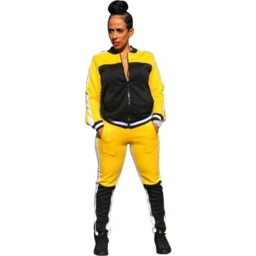 Two-piece suit for autumn womens hot styles Two-piece suit for casual and fashionable color-blocking underwear