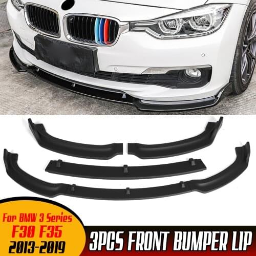New 3PCS Car Front Bumper Splitter Lip Diffuser Spoiler Protector Cover Guard Deflector Lips For BMW 3 Series F30 F35 2013-2019