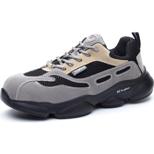 New fashion safety boots mens steel toe breathable and smash-resistant work shoes sports shoes casual mens shoes