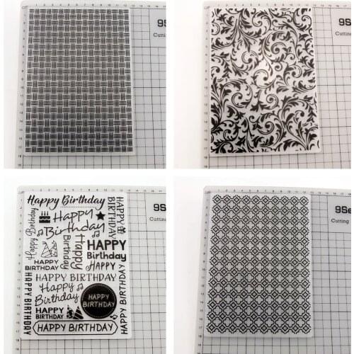 YINISE Plastic Embossing Folder For Scrapbook Stencils LINES GRID DIY PAPER Album Cards Making CRAFT SUPPLIES Scrapbooking MOLDS
