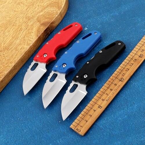 Portable Mini AUS-8A Steel Blade Nylon Fiberglass Handle Folding Outdoor Camping Hunting Self-Defense EDC Tool Kitchen Fruit Kni