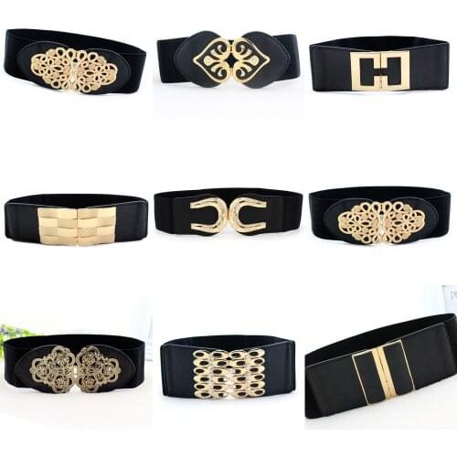 Fashion Women Wide Waist Elastic Stretch Belt Cinch Waistband Lady Cummerband Plus Size Girls Waistband Waist Seal Wide Belt Wom