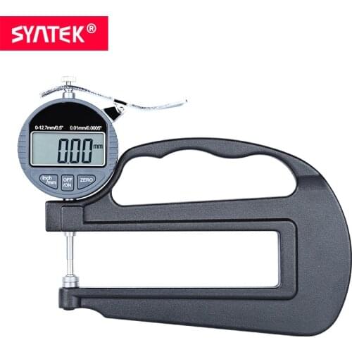 Syntek 12.7 25.4mm Electronic Digital Thickness Gauge 0.01/0.001mm Micron Thickness Indicator Large Long Deep Paper Leather Wall