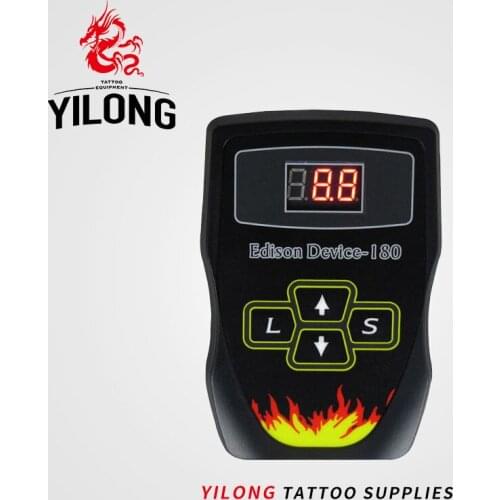 YILONG Free Shipping Wholesale Black New Black Duty Digital LCD Tattoo Power Supply For Machine Gun Device tattoo & body art