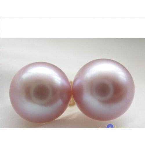 00 dp3107 AAA++ 9mm round lavender AKOYA freshwater pearl earring KGPT