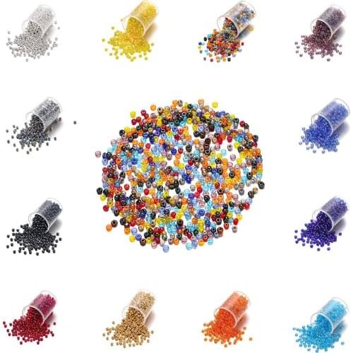 1800pcs/lot 2mm Austria Crystal Round Hole Bead Czech Glass AB Colors Seed Spacer DIY Beads For Bracelet Jewelry Making Supplies