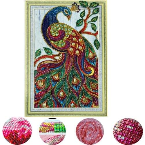 2021 24hour ship new arrived crystal Special Shaped Peacock Diamond Embroidery,5D Diamond Painting,Cross Stitch diy painting