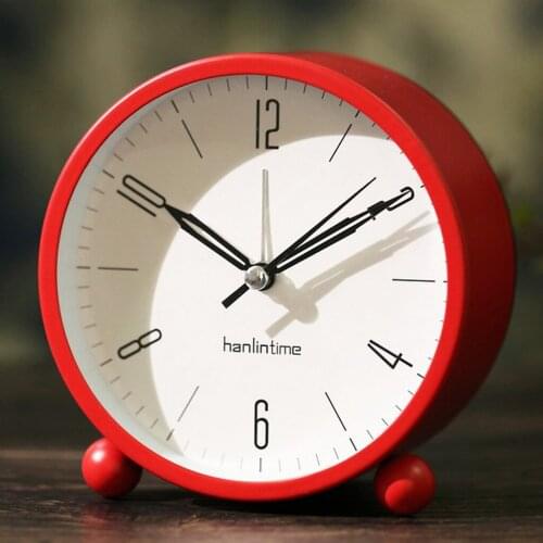 Blesiya 4" Loud Alarm Clock Nightlight Quartz Analog Clock for Kids Bedroom