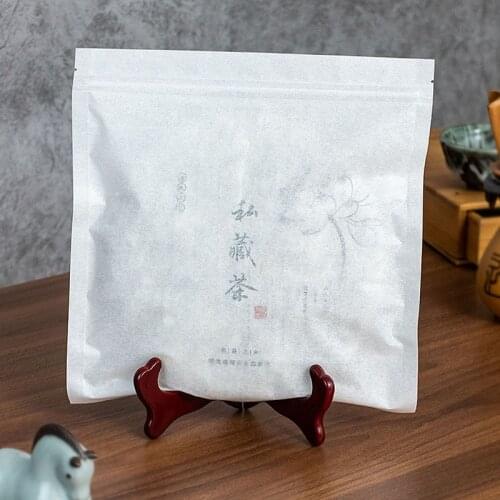50pcs White Cotton Paper Bags Storage Bags for Puer Tea Cake Recyclable Sealing Packing Bag
