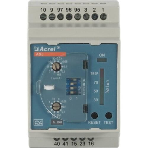 Acrylic residual current relay protection ASJ10-LD1A match with Residual sensor and circuit breaker