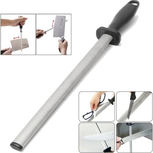 High Quality 8-12Inch Diamond Knife Sharpener Rod,Professional Sharpening Steel for Master Chef,Sharpener Stone Tool,for Kitchen