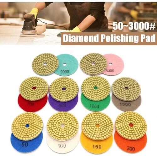 Diamond Polishing Pads 3/4 Inch 80/100MM WetDry Granite Concrete Marble Glass Stone Sanding Polishing Woodworking Accessories