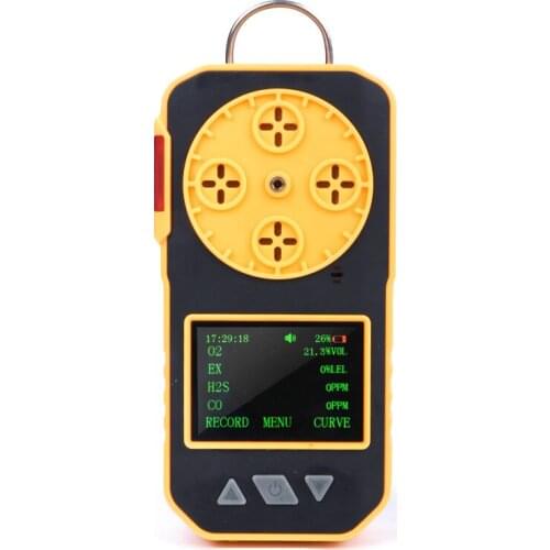BOSEAN Laecabv Detector O2, CO, H2S, Combustible gas Color Display with Graphing,Anti-Slip,Water, Dust & Explosion Proof