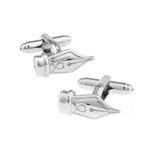 C-MAN Luxury shirt Silvery pen cufflink for mens Brand cuff buttons cuff links High Quality abotoaduras Jewelry
