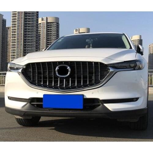 CEYUSOT FOR MAZDA CX8 CX-8 Car GRILL EXTERIOR FRONT MESH MASK TRIMS COVERS FRONT BUMPER ABS MODIFIED GRILLS 2017-20 Black Grille