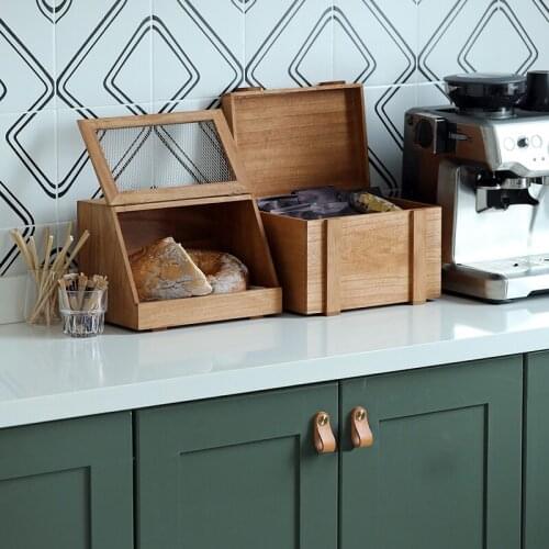 Nordic Style Wooden Storage Box Desserts/Bread/Fruits Storage Pack Small Retro Multi-purpose Coffee Shop Creative Storage