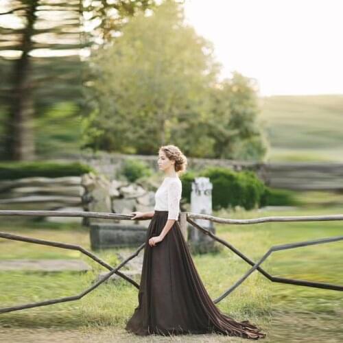Elegant Modest Full Length Chiffon Skirt Custom Made A Line Floor Length Long Maxi Skirt Custom Made Chiffon Skirts Women