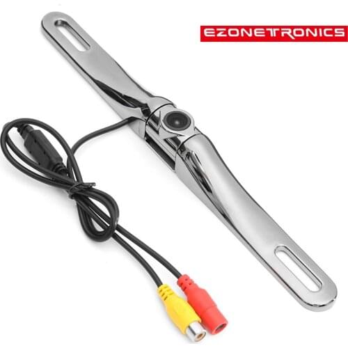 Car Rear View Camera License Plate Mount Silver / Black Reverse Backup Camera License Plate Frame Camera Night Vision 170 Degree