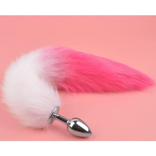 Metal Anal Plug Fox Tail Erotic BDSM Slave Game Role Play Cosplay Sex Toy for Women Men